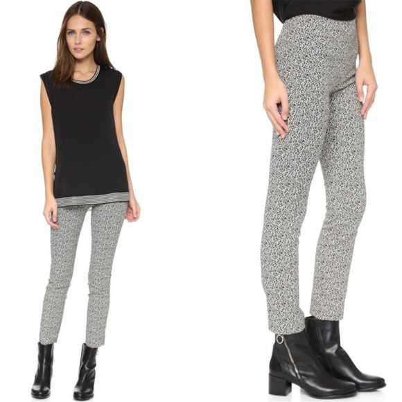 SOLD Rag & Bone Simone Slim Ankle Pant White Leopard Print 2 - Picture 4 of 8